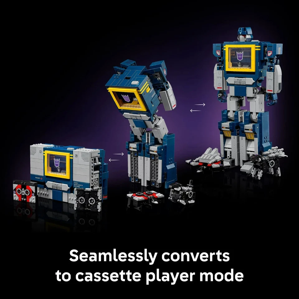 LEGO Icons Transformers: Soundwave - Juego de construcción con efectos de sonido adultos, 18+ Foto 3 de 4