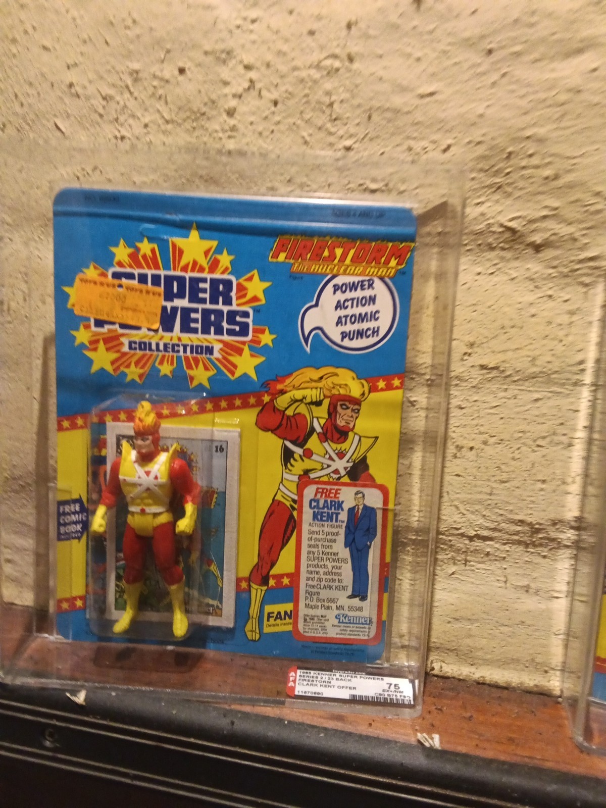 Firestorm DC Super Powers Vintage Figure 1985 Kenner 75 Afa Kent Sticker