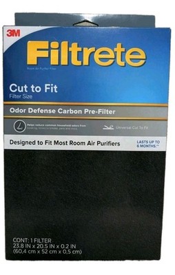 3M Filtrete Room Air Purifier Filter Cut to Size Odor Defense Carbon Pre-filter