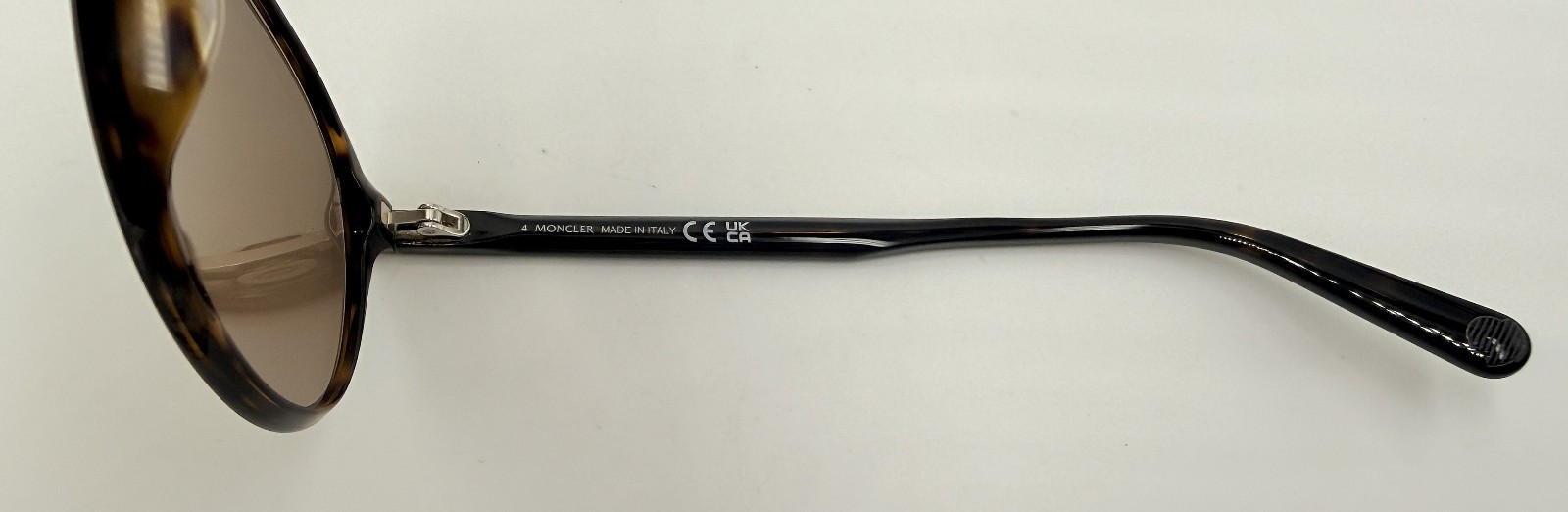Authentic MONCLER ML 0228 52L Shiny Havana w/Gunmetal Flash Lens Sunglasses thumbnail 4