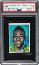 Signed 1962 Idamar Album No. 1 Coisa Pelé #114 PSA5, Auto10 - POP 1, NONE HIGHER