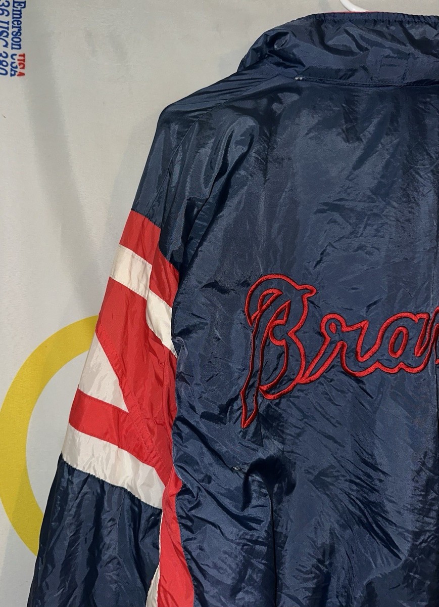 Vintage Starter Atlanta Braves Windbreaker Jacket Large Full