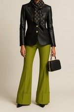 Show Me Your Mumu, Edison Pants Size Small, High Rise,Wide-Flare & Cuffed Bottom