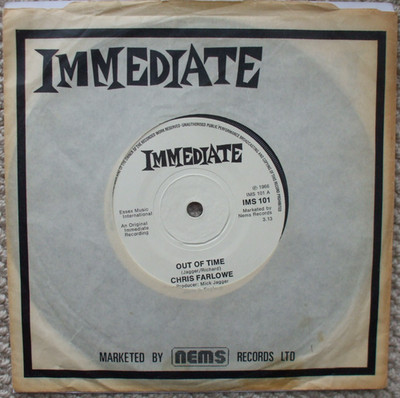 Chris Farlowe - Out Of Time / My Way Of Giving - EX- UK 45 ROCK Jagger/Richards