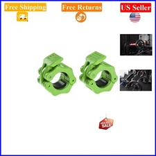 Green 1 Inch Plastic Barbell Clamps Locking Collar Set for 1'' Standard Bars
