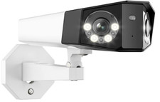 Sistema de cámara PoE 4K con visión 180°, detección inteligente y audio bidirecc