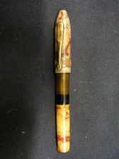 Vintage Berwick Marbled Fountain Pen  Writing instrument Collectible Pens