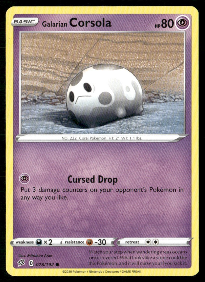 2020 Sword & Shield - Rebel Clash Galarian Corsola Basic/Common #78