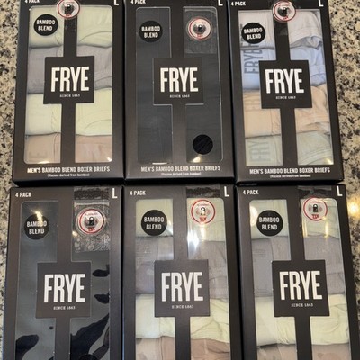 FRYE Bamboo Blend Boxer Briefs - 4 Pack - NWT - Large - Variety Color