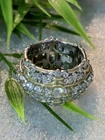 Vintage Michael Valitutti NH  925 Sterling Silver Two-Tone Ornate Eternity Band