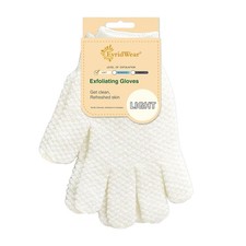 Exfoliating Dual Texture Bath Gloves for Shower, Spa, Massage and Body Scrubs, D