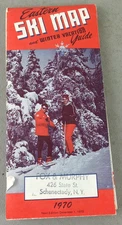 1970 Eastern Ski Map and Winter Vacation Guide Map Advertising Brochure