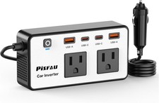 Car Power Inverter DC 12V to 110V AC  USB-C  USB Fast Charger for Laptop Phone