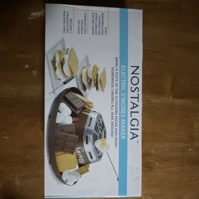 Nostalgia Electric S'mores Maker 100W 120V Brown/Silver Stainless Steel