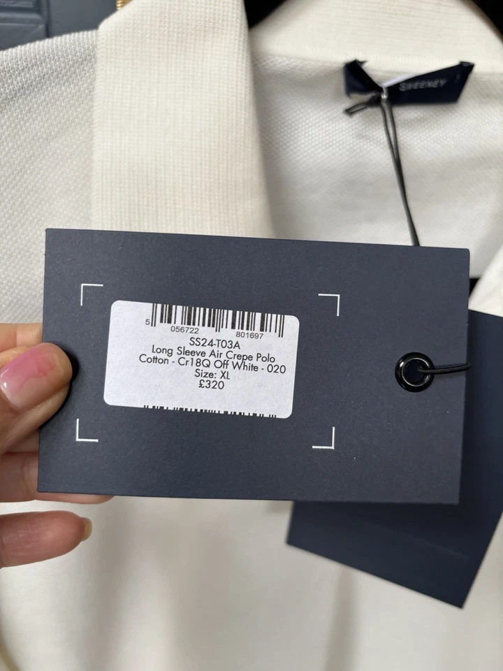 Thom Sweeney Savile Row Men’s Long Sleeve Polo Top XL - Image 3 of 4