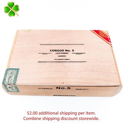 Gran Habano Corojo No. 5 Maduro Empty Wood Cigar Box 10.5'' x 6.5'' x 2.5''