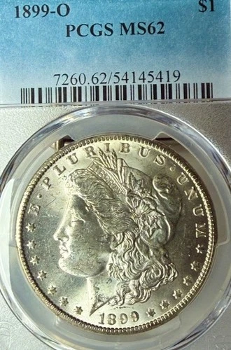 1899-O MS62 Sparkling Bright Surfaces PCGS New Orleans Mint Morgan Silver Dollar