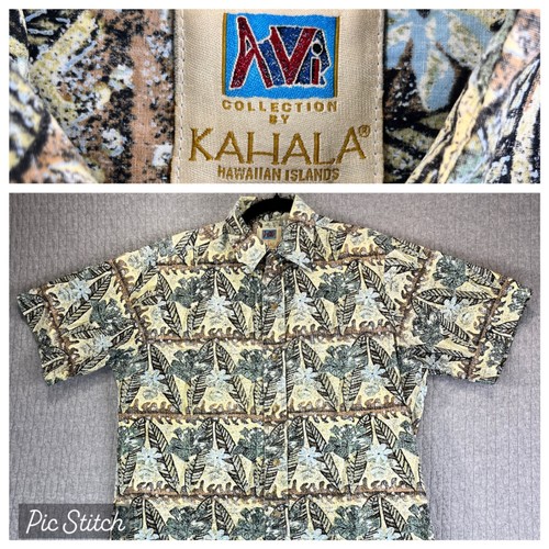 Kahala Collection By Avi Hawaiian Islands Dress Shirt Mens M Aloha short sleeve