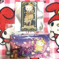 Sanrio Puroland Hello Kitty Christmas 2024 Card and Badge Set New