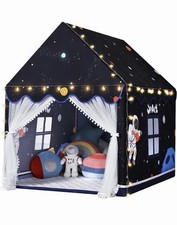 Wilwolfer Space Kids Tent Indoor: with Mat, Star Lights