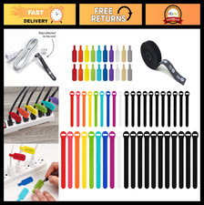 Cable Management Value Pack - 61 Pieces, Organize Cords Wires, Tangle-Free Sol