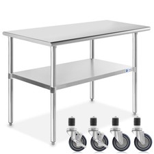 Stainless Steel 24" x 48" NSF Commercial Kitchen Work Food Prep Table w/ Casters