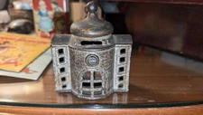 Antique Cast Iron Bank Domed Cupola Building Manufactured By A.C. Williams