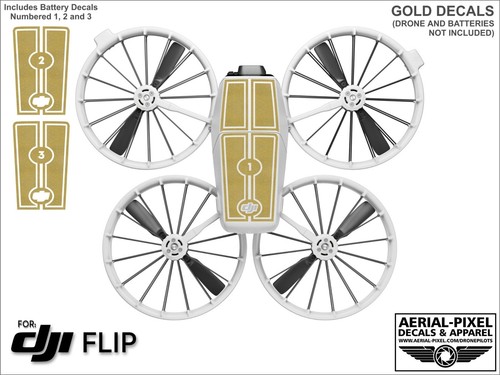 DJI Flip Racing Stripes With Battery Decals Number #1-3 Sticker Skin - Picture 5 of 23