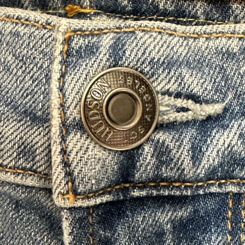 Pantalones de mezclilla Hudson para hombre 28/31 Zack ajustados elásticos desgastados sin etiqueta de talla - Imagen 7 de 12