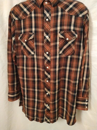 Vintage WRANGLER Pearl Snap Western 