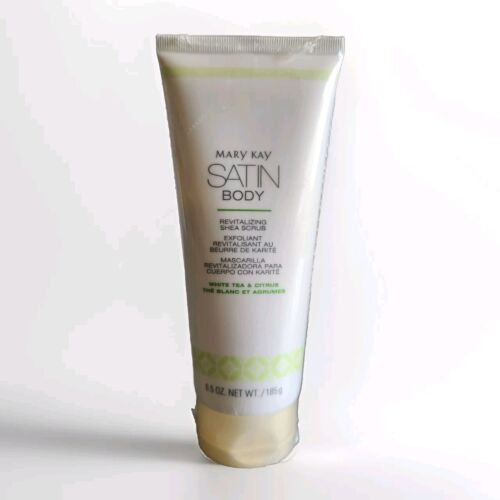 Mary Kay Satin Body White Tea & Citrus Revitalizing Shea Scrub Full Size 6.5 oz