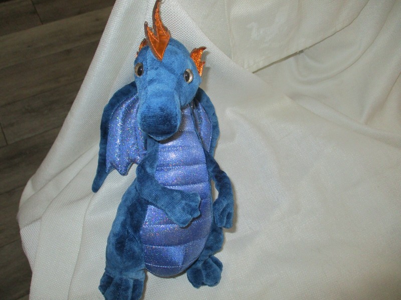 ZANDER the Plush BLUE DRAGON Stuffed Animal - by Douglas Cuddle Toys - #823 12"