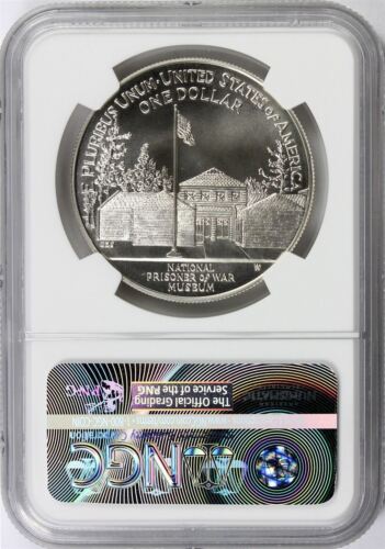 1994-W POW Museum $1 Commemorative Dollar NGC MS69 - Picture 2 of 2