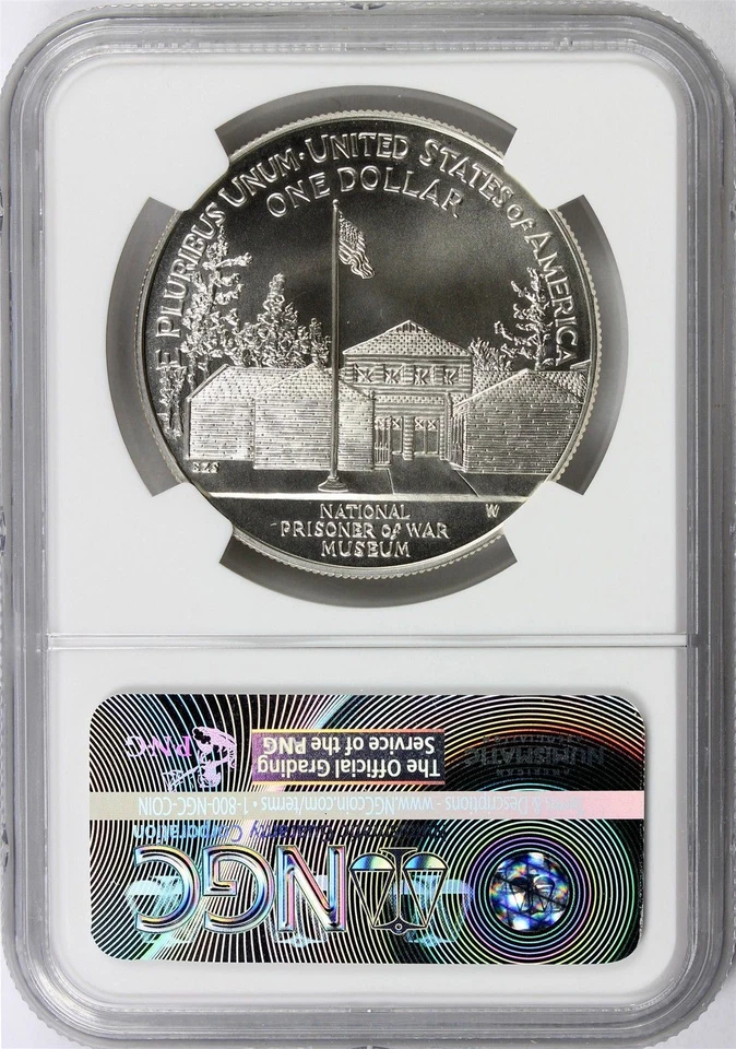 1994-W POW Museum $1 Commemorative Dollar NGC MS69 - Image 2 of 2