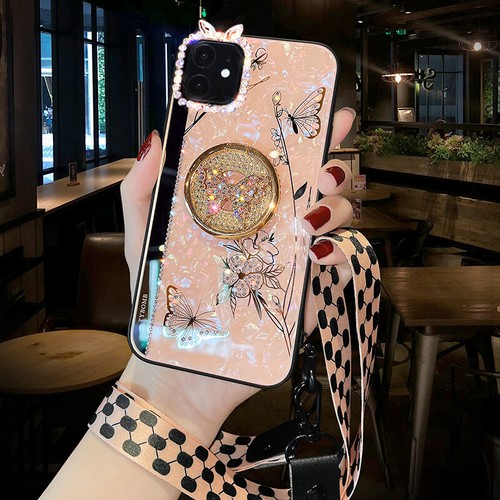 Cute Shockproof Mirror Butterfly Case w/ Strap For iPhone 13 Pro Max 12 11 XS XR - Picture 10 of 15