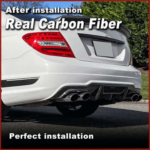 Difusor de carbono para Mercedes W204 C63 AMG 2012-18 difusor trasero alerón difusor - Imagen 3 de 10
