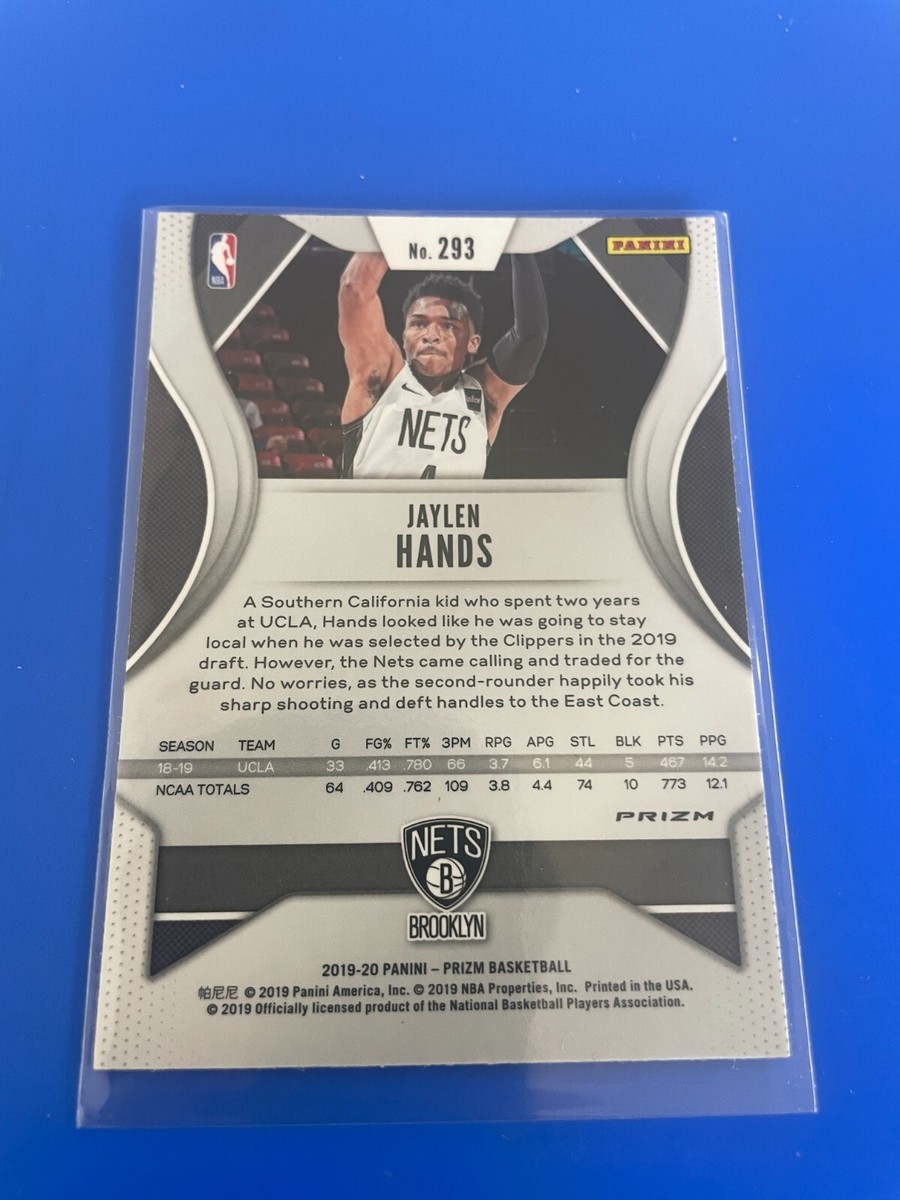 2019-2020 Panini Prizm Silver #293 Jaylen Hands Nets Rookie Card