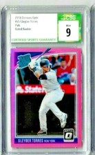 2018 Panini Donruss Optic Gleyber Torres Rated Rookie Pink CSG 9