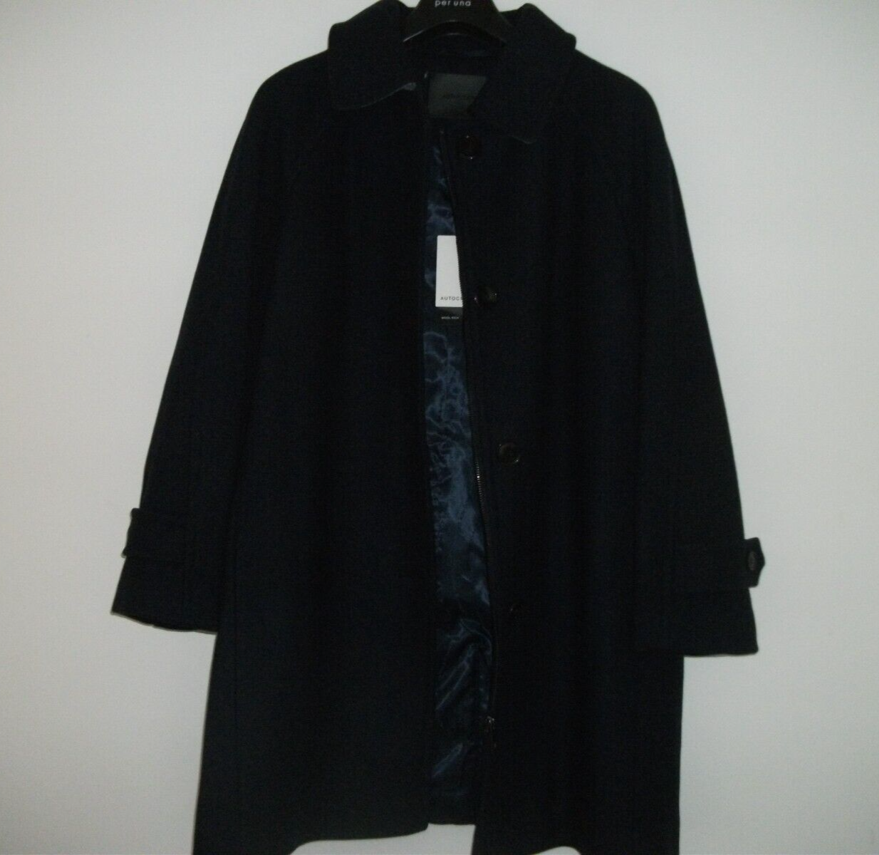 M&S AUTOGRAPH NAVY WOOL & CASHMERE BLEND CAR COAT BNWT SIZE 14 RRP £179