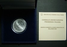 2003 Repubblica Italiana 10 EURO Presidenza Italiana Consiglio Europeo
