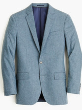 J.Crew NWT Ludlow slim suit jacket in Italian stretch wool flannel Blue/grey 34S