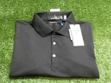 Ralph Lauren RLX Womens Classic Fit Air Tech Golf Shirt C.C. Logo Black Medium