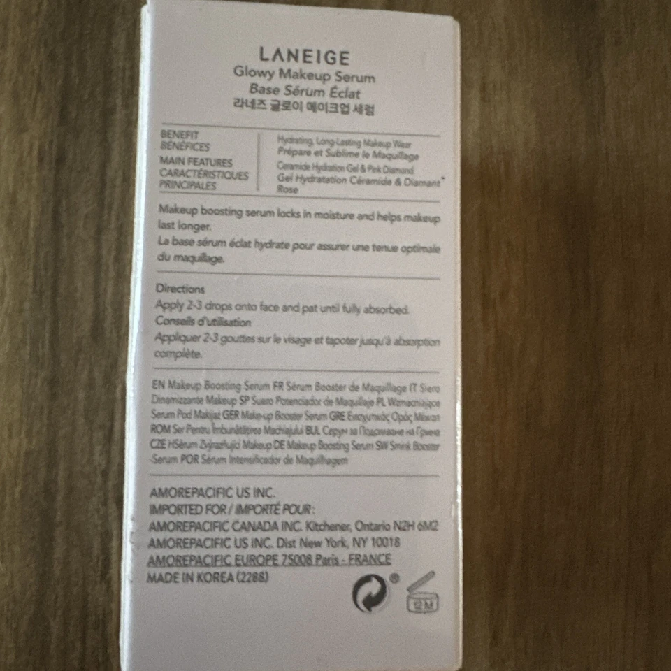 Suero base de maquillaje brillante Laneige Eclat 30 ml / 1 oz.  Nuevo en caja Foto 4 de 4