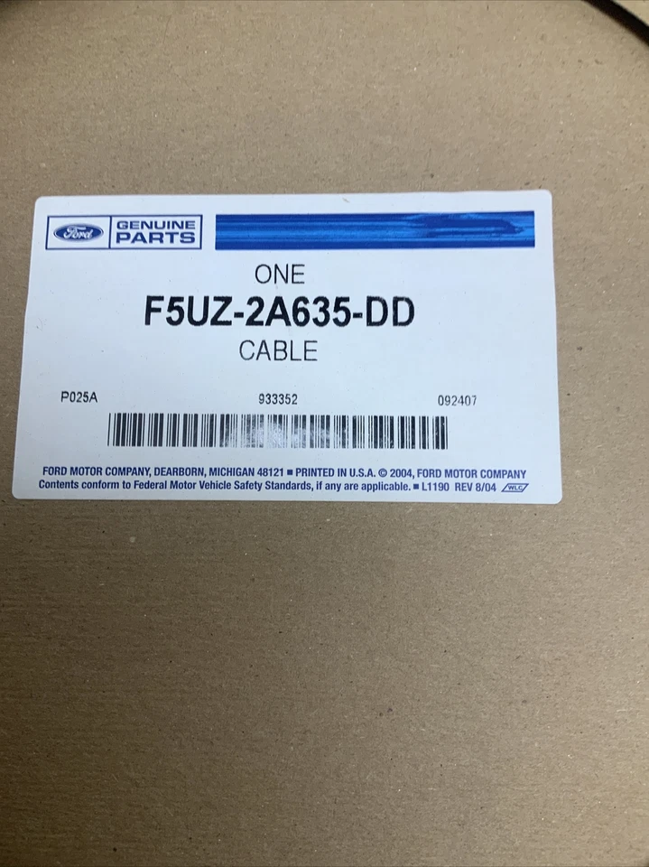 Nuevo cable de freno de estacionamiento trasero izquierdo Ford Econoline E350 95-99 fabricante de equipos originales F5UZ2A635DD Foto 2 de 4