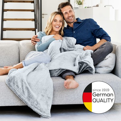 Beurer HD75G-NORDIC Cosy Electric Heated/Heating Cuddly Throw Fleece Blanket  GRY for sale online | eBay