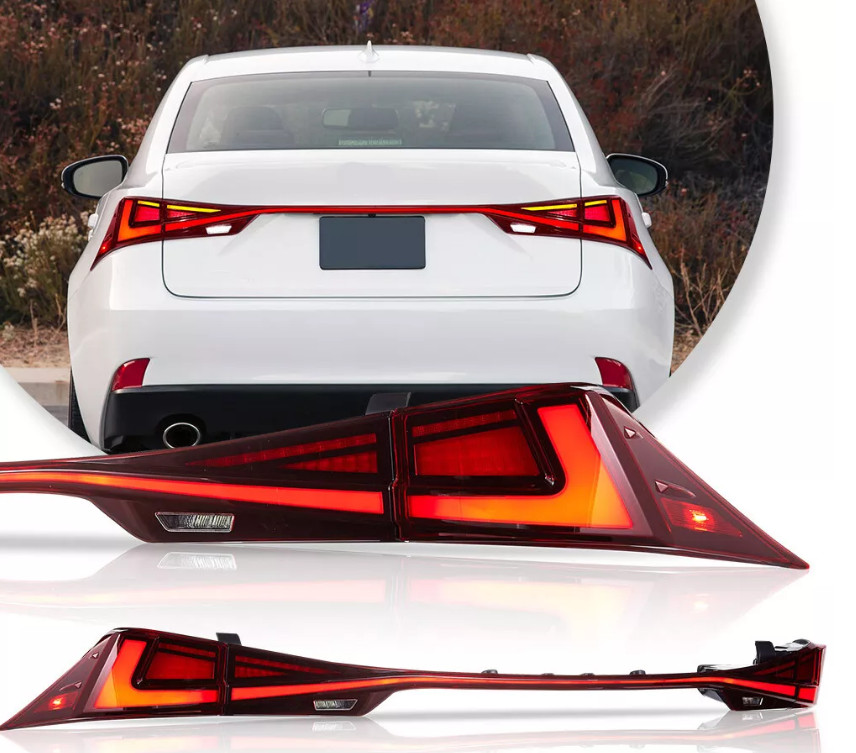 Feu arrière LED pour Lexus IS250 2014-2020 avec clignotant défilant noir fumé VLAND