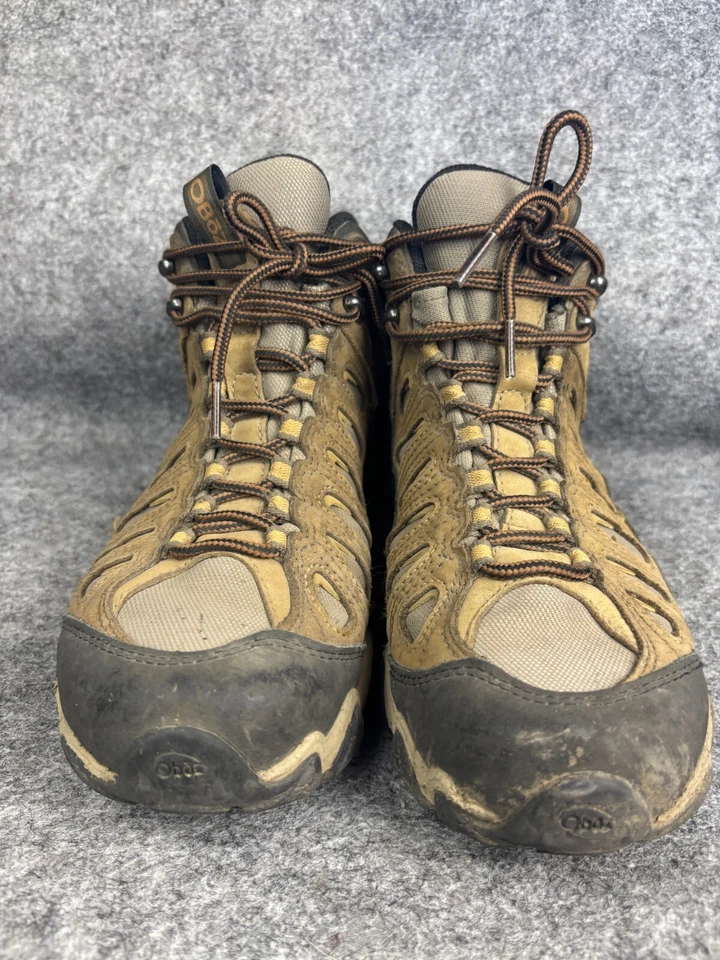 Туфли туристические женские Oboz Sawtooth II средние 9 коричневые черные водонепроницаемые на лодыжке на шнуровке - Изображение 2 из 4