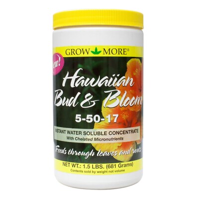 Grow More 5-50-17 Hawaiian Bud & Bloom 1.5 lb For Most Flowering Plants