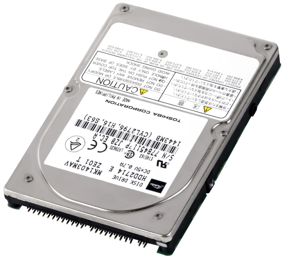 Toshiba MK1403MAV Hard Drive 1.4GB 4200RPM 128KB Cache PATA ATA IDE 2.5" - Image 3 of 3