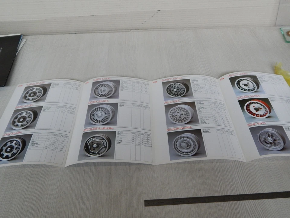 DEPLIANT ORIGINALE PRODUZIONE MILLE MIGLIA RUOTE MINI ALPINE 5 ETC WHEEL  - Immagine 3 di 4